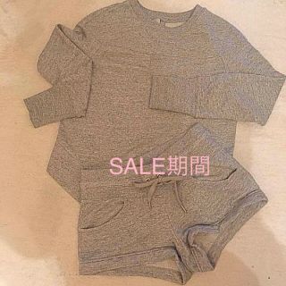 ユニクロ(UNIQLO)のUNIQLO・レディースセットアップ・used美品・M・秋にぴったりルームウェア(ルームウェア)