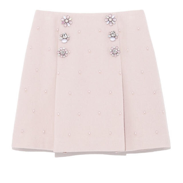Lily Brown(リリーブラウン)のリリーブラウン♡ビジューボタンスカート レディースのスカート(ミニスカート)の商品写真