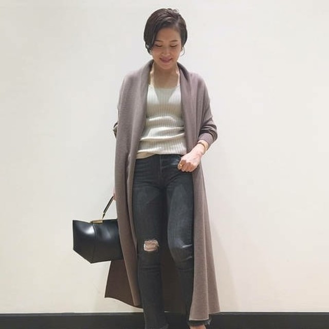 ドゥーズィエムクラス購入Lagoonロングニットガウン - nadiana.com.br