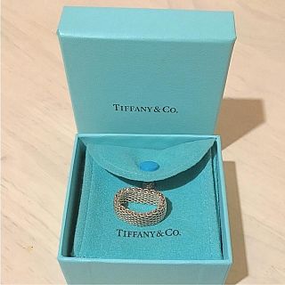 [USED/]TIFFANY&Co. ティファニー リング・指輪 サマセット メッシュ ハートリング #18 925・750 コンビ  tdc-000321-4e