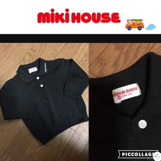 ミキハウス(mikihouse)のmiki house チエコサク長袖ニットベビー 80 日本製 美品 レア(その他)