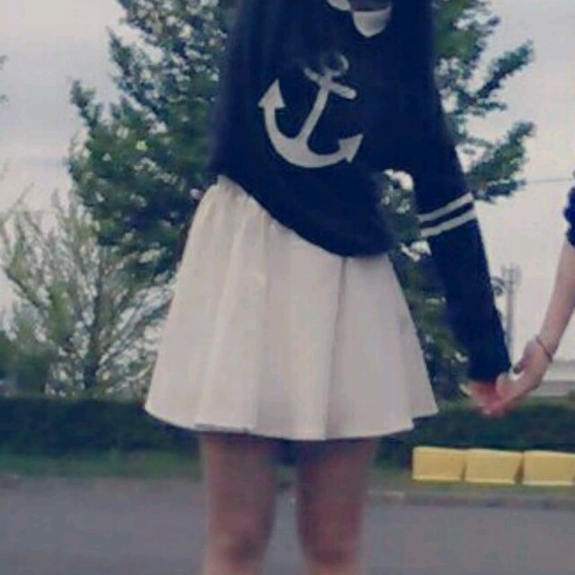 RETRO GIRL(レトロガール)のホワイトフレアスカート♡送料込 レディースのスカート(ミニスカート)の商品写真