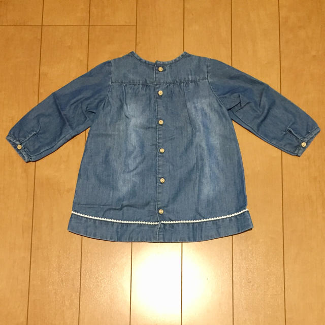 H&M(エイチアンドエム)のサイズ 75＊デニムチュニックorワンピース＊H&M キッズ/ベビー/マタニティのベビー服(~85cm)(ワンピース)の商品写真