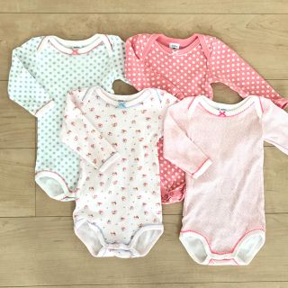 プチバトー(PETIT BATEAU)のプチバトー ロンパース4枚セット(ロンパース)