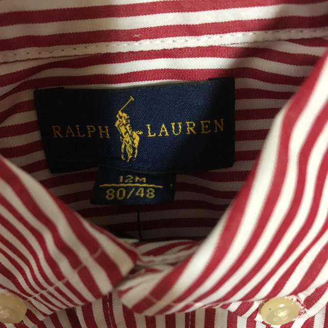Ralph Lauren - 新品タグ付き♡ラルフローレンの赤ストライプ長袖 