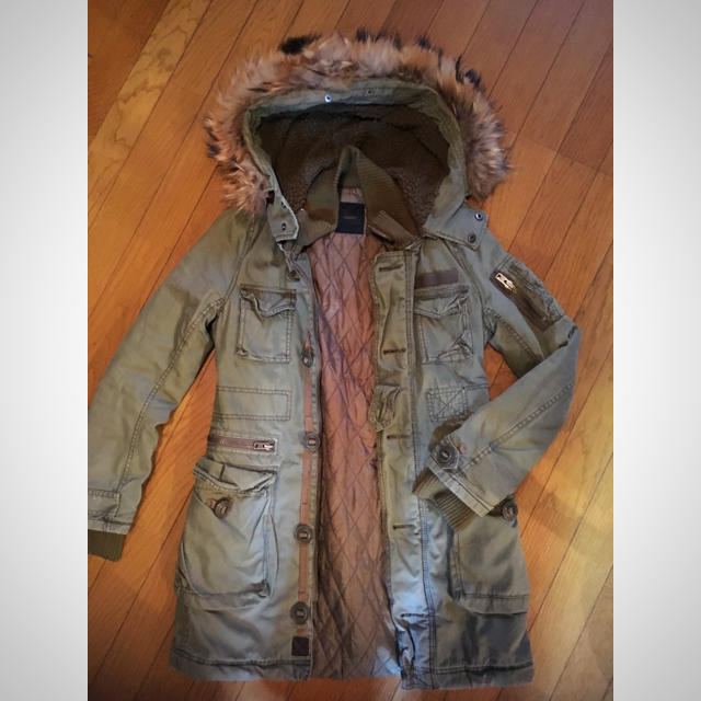 MOUSSY】『2』マウジー うた モッズコート カーキ フード ファー MOUSSY】『2』マウジー うた モッズコート カーキ フード ファー