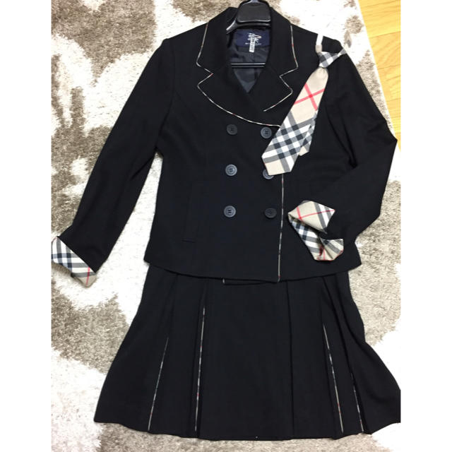 やかな BURBERRY バーバリー 卒業式 女の子 スーツ 6点セット 150 SxytM-m35143443504 アイロン