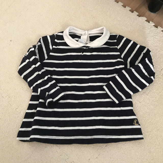 PETIT BATEAU(プチバトー)のプチバトー ボーダーカットソー 18m キッズ/ベビー/マタニティのベビー服(~85cm)(シャツ/カットソー)の商品写真