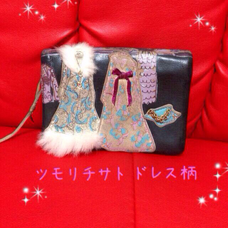 ツモリチサト(TSUMORI CHISATO)のツモリチサト二つ折財布 ドレス柄(財布)