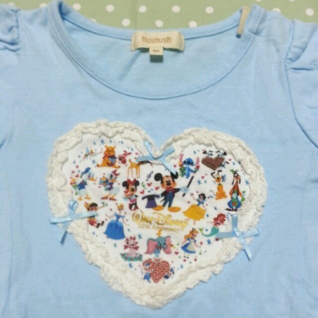 HusHush(ハッシュアッシュ)のHusHusHディズニーコラボTシャツ キッズ/ベビー/マタニティのキッズ服女の子用(90cm~)(その他)の商品写真