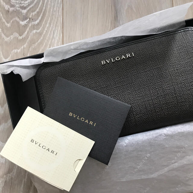 BVLGARI - 専用 ブルガリ ラウンドファスナー ヘリンボーン柄 長財布の