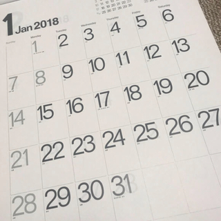 モノトーン・カレンダー・2018(カレンダー/スケジュール)