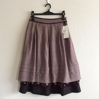 ヒロココシノ(HIROKO KOSHINO)のヒロココシノ♡新品♡デザインスカート(ひざ丈スカート)