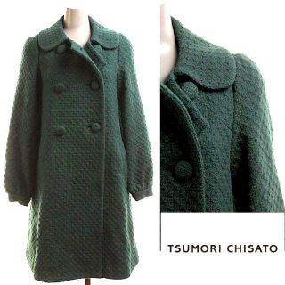 ツモリチサト(TSUMORI CHISATO)のTSUMORI CHISATO❇️冬 コート ツモリチサト ウール 深緑 ロング(ロングコート)