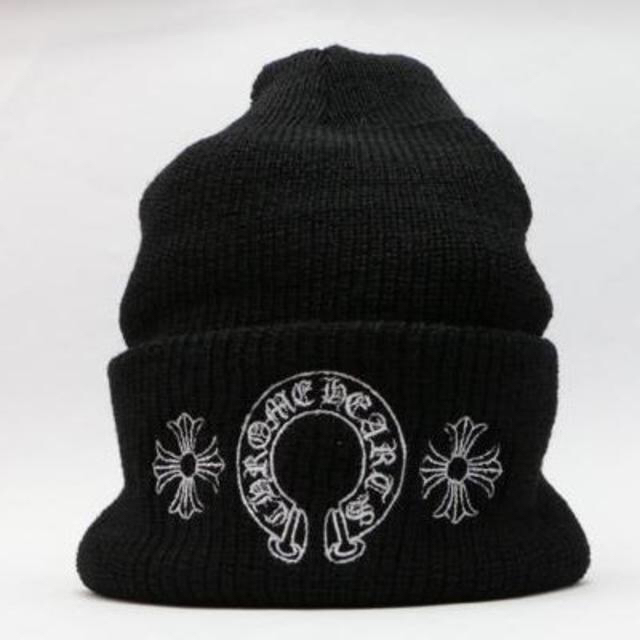 Chrome Hearts(クロムハーツ)の新品☆クロムハーツ/Chrome Hearts ニット帽子　ホースシュー 黒 メンズの帽子(ニット帽/ビーニー)の商品写真