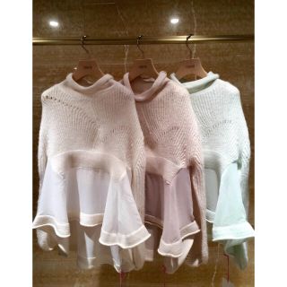 ファーファー(fur fur)の新品タグ付き★ 砂紋＆シフォンニードルニット(ニット/セーター)