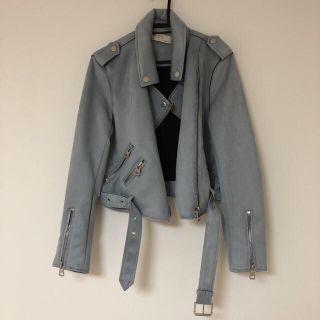 ザラ(ZARA)のzara スエード ライダース パステル ジャケット(ライダースジャケット)