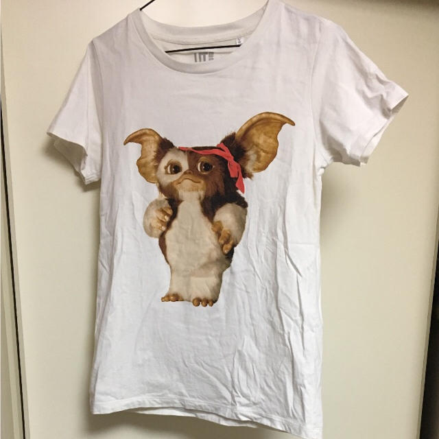 UNIQLO(ユニクロ)のused ユニクロ tシャツ gremlins ホワイト Lサイズ レディースのトップス(Tシャツ(半袖/袖なし))の商品写真