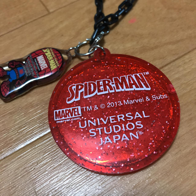 USJ(ユニバーサルスタジオジャパン)のスパイダーマン ストラップ キーホルダー エンタメ/ホビーのアニメグッズ(キーホルダー)の商品写真