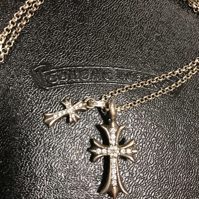 ◇CHROME HEARTS◇  タイニーファットダイヤ ネックレスセットロールチェーン