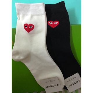 COMME des GARCONS 20AW 縦ロゴソックス 黒 Mサイズ