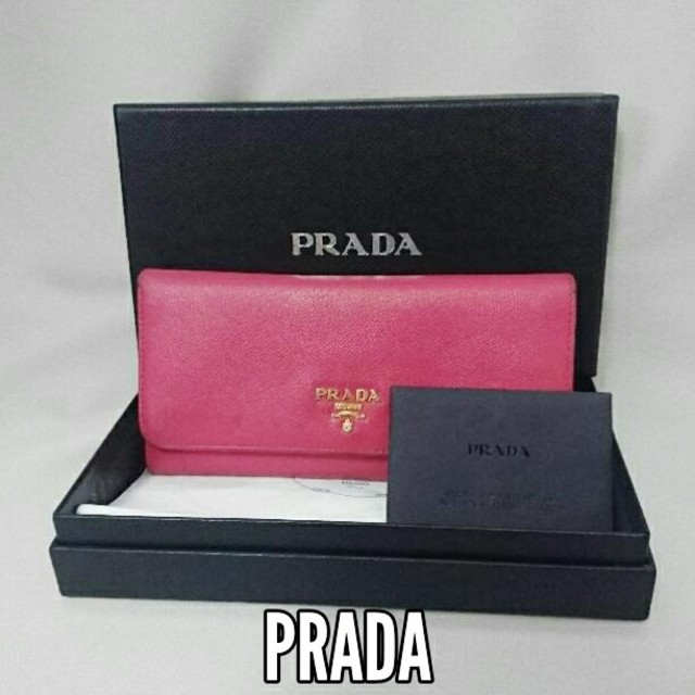 PRADA(プラダ)のmii様専用✨かわいい❤️PRADA サフィアーノ ピンクレザー 長財布❤️ レディースのファッション小物(財布)の商品写真