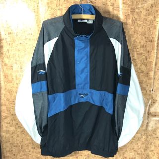 リーボック(Reebok)の美品 90s リーボック ナイロンジャケット ハーフジップ プルオーバー  L(ナイロンジャケット)