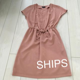 シップス(SHIPS)のSHIPS ピーチベージュワンピース(ひざ丈ワンピース)