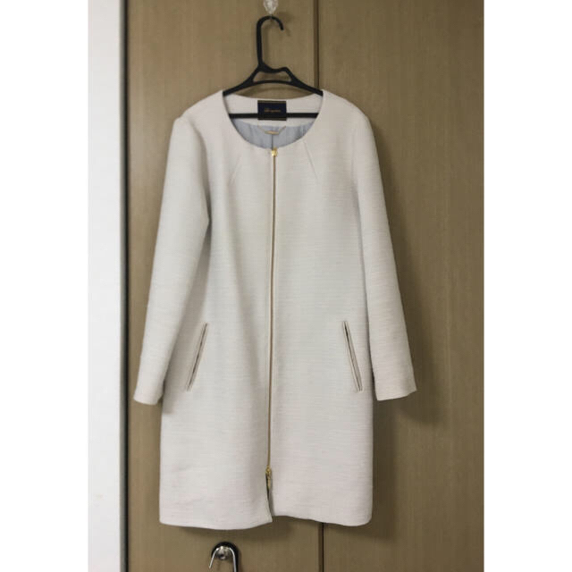 茄子紺 【春に♡】Loungedress ラウンジドレス ラムレザー ノーカラー
