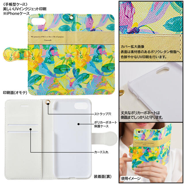 クロードモネ 睡蓮の池 名作絵画スマホケース手帳型 スマホ/家電/カメラのスマホアクセサリー(モバイルケース/カバー)の商品写真