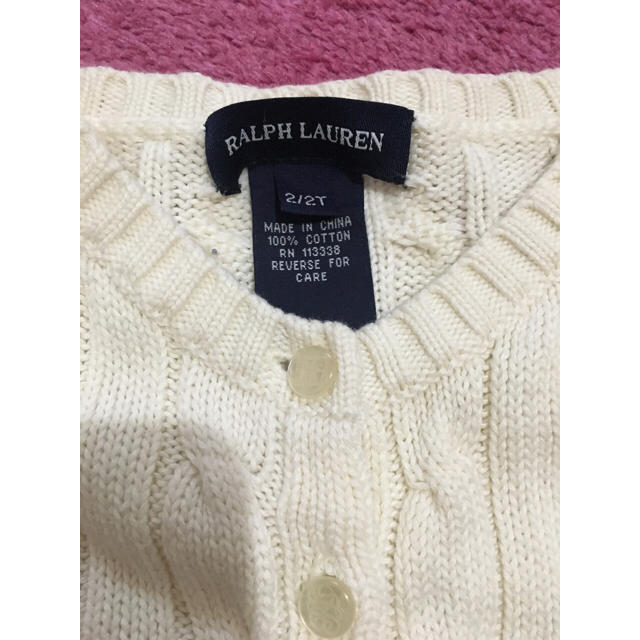 Ralph Lauren(ラルフローレン)の美品★ラルフローレン❤︎2T❤︎カーディガン キッズ/ベビー/マタニティのキッズ服女の子用(90cm~)(カーディガン)の商品写真