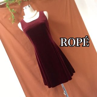 ロペ(ROPE’)のROPE＊美品 ベロアワンピース＊(ひざ丈ワンピース)