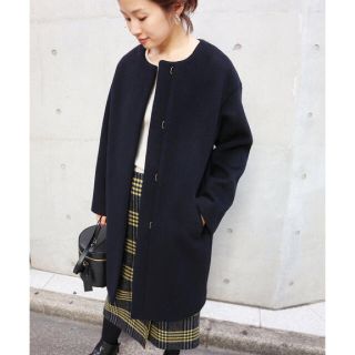IENA - IENA ラムウール ノーカラーコクーンコートの通販 by うえだ