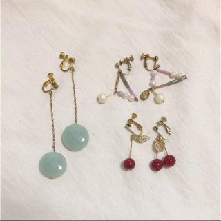 フラワー(flower)のhandmade earring set＊..(イヤリング)