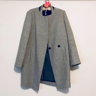 ザラ(ZARA)のZARA/ ノーカラーコート(ロングコート)