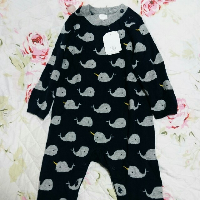 babyGAP(ベビーギャップ)のbaby GAPニットロンパース キッズ/ベビー/マタニティのベビー服(~85cm)(ロンパース)の商品写真