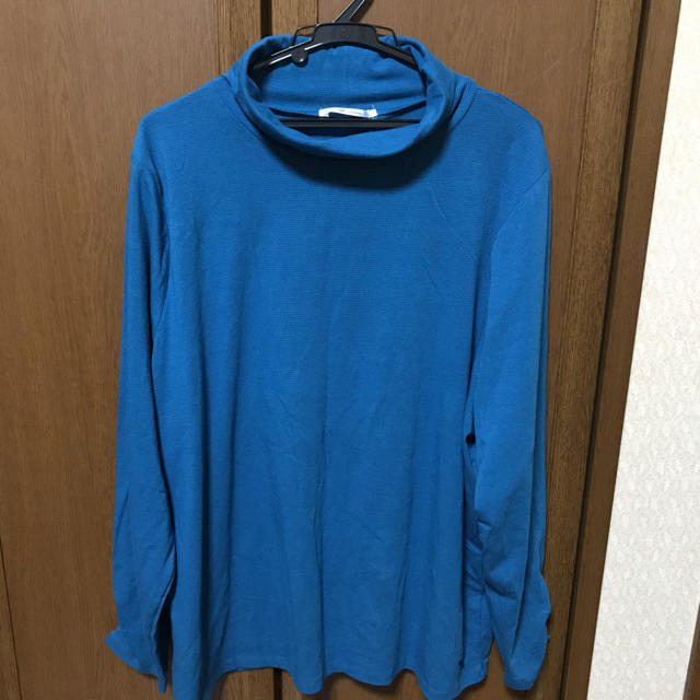 新品 ブルー トップス レディース 5Lサイズ レディースのトップス(Tシャツ(半袖/袖なし))の商品写真