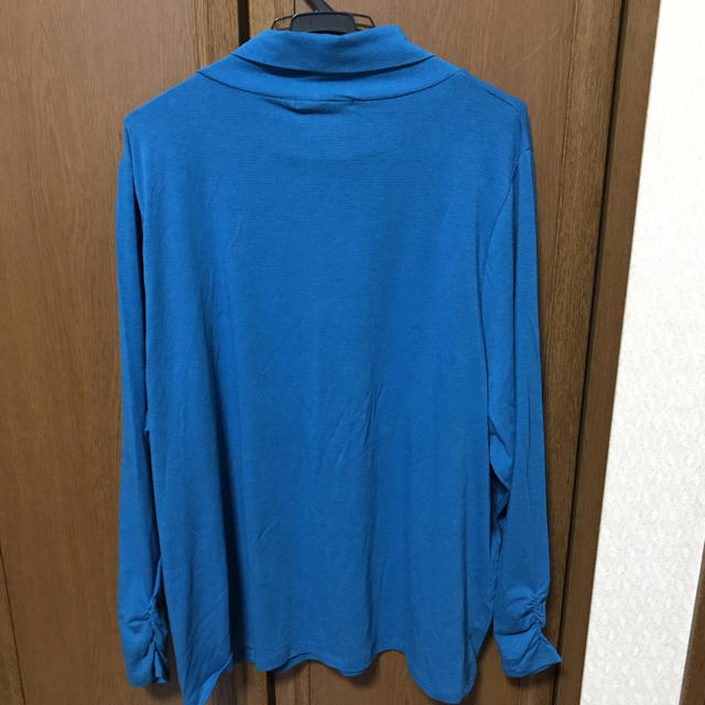 新品 ブルー トップス レディース 5Lサイズ レディースのトップス(Tシャツ(半袖/袖なし))の商品写真