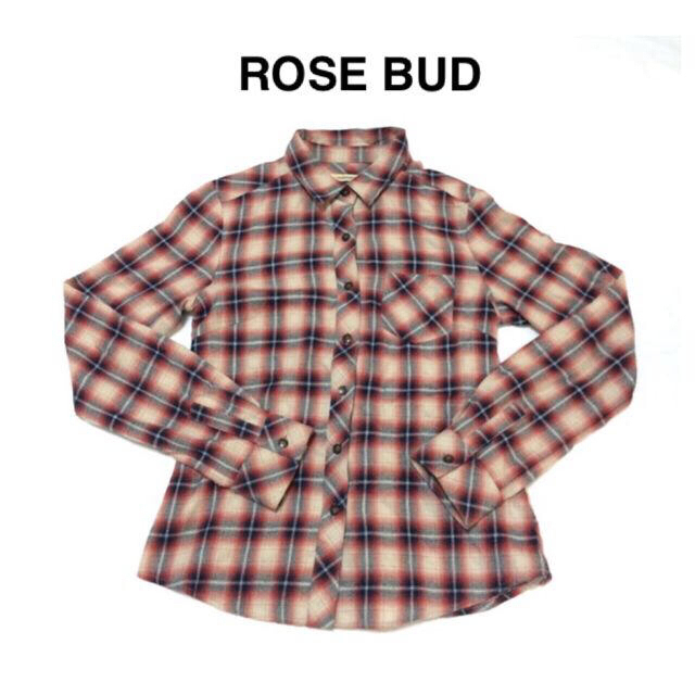 ROSE BUD(ローズバッド)のROSE BUD！赤！チェックシャツ レディースのトップス(シャツ/ブラウス(長袖/七分))の商品写真