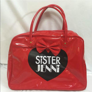 ジェニィ(JENNI)のシスタージェニィ Sister jenni   リボン飾り付き赤色ボストンバッグ(ボストンバッグ)