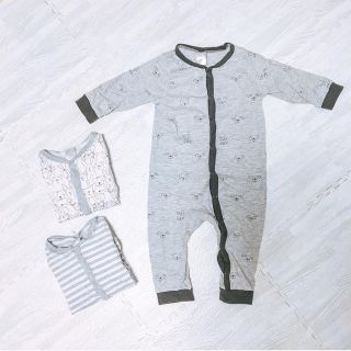 エイチアンドエム(H&M)のH&M baby ロンパース 長袖 パジャマ セット ベビー服 70 80(ロンパース)