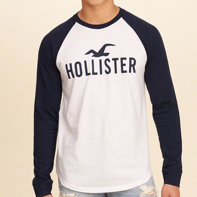 Hollister(ホリスター)の★Hollister♪【S】ホリスターメンズ定番クラシック グラグラン袖 ロンT メンズのトップス(Tシャツ/カットソー(七分/長袖))の商品写真