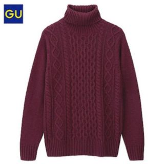 ジーユー(GU)の【2016FW◆S】GU ジーユー メンズ タートルネックニット ワイン(ニット/セーター)