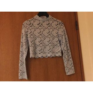 エイチアンドエム(H&M)のH&M/総レース/トップス/ショート丈/ミドルハイネック/新品/未着用品/美品(カットソー(長袖/七分))