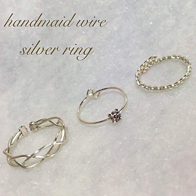 シルバーringset(ˊ˘ˋ*)✧‧˚ ハンドメイドのアクセサリー(リング)の商品写真