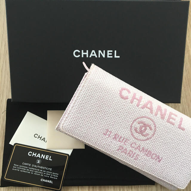 財布難有り★CHANEL ドーヴィルピンク 長財布