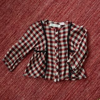 ザラキッズ(ZARA KIDS)のZara baby girl チェック柄 シャツ 86cm(シャツ/カットソー)