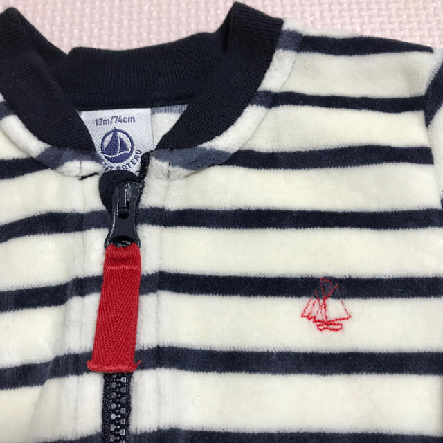 PETIT BATEAU(プチバトー)のモモイチ様専用【超美品】プチバトー ベビー ベロアジャケット 12m(74cm) キッズ/ベビー/マタニティのベビー服(~85cm)(ジャケット/コート)の商品写真