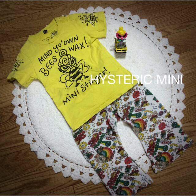 HYSTERIC MINI(ヒステリックミニ)のヒスミニ♡総柄パンツ80cm、Tシャツ キッズ/ベビー/マタニティのキッズ服男の子用(90cm~)(その他)の商品写真