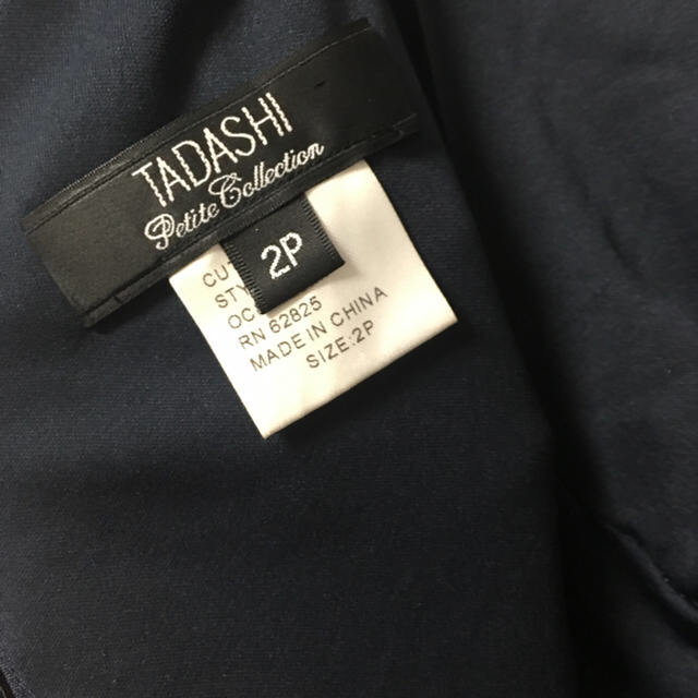 TADASHI SHOJI(タダシショウジ)のタダシショージ ネイビー スパンコール シルク Tadashi shoji レディースのワンピース(ひざ丈ワンピース)の商品写真